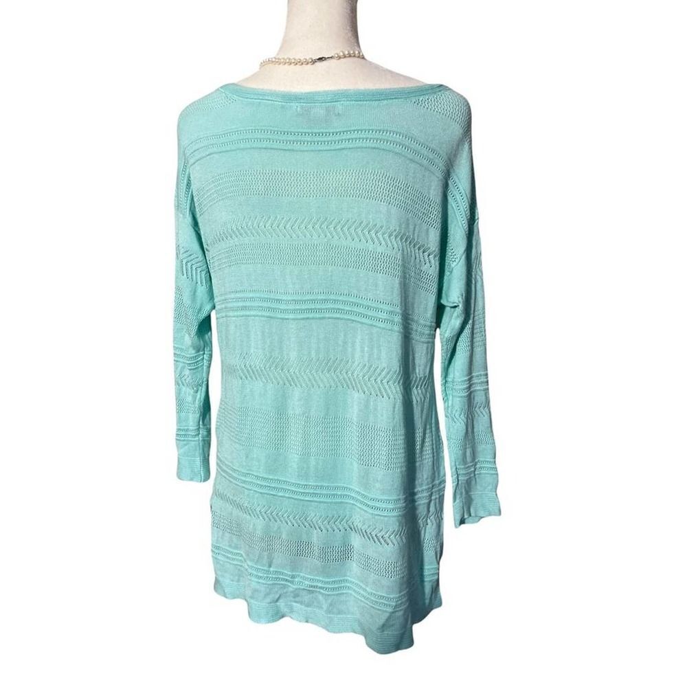 Cato Womens Long Sleeve Top Light Green Sz Large - Picture 2 of 8